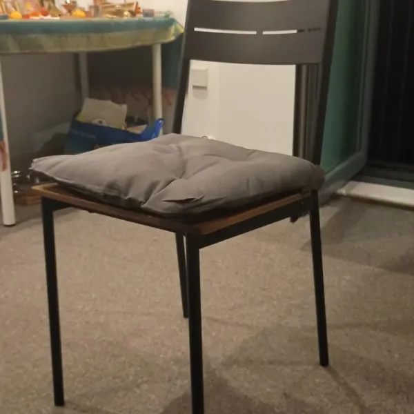Ikea wooden and iron chair