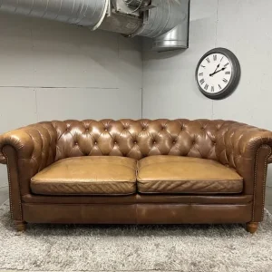 ALEXANDER & JAMES 3 SEATER CHESTERFIELD SOFA