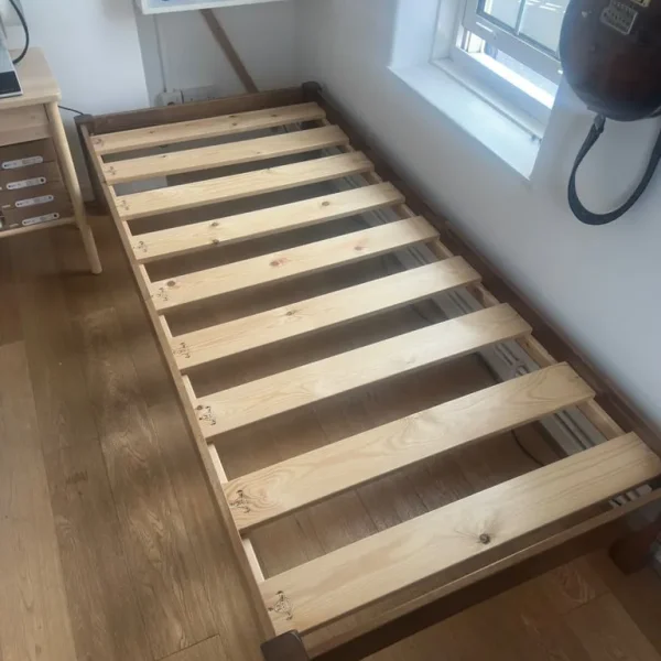 Solid wood bed frame