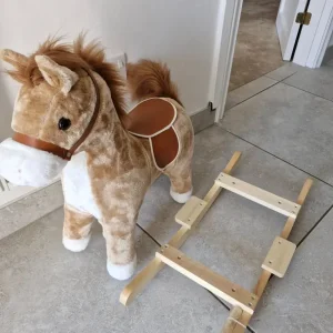 Beautiful brown Rocking Horse with moving mouth, tail and sounds - Image 2