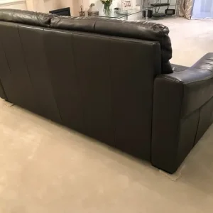 Brown Leather 3 Seater Sofa - Image 5