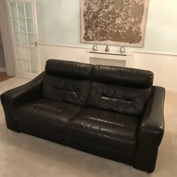 Brown Leather 3 Seater Sofa
