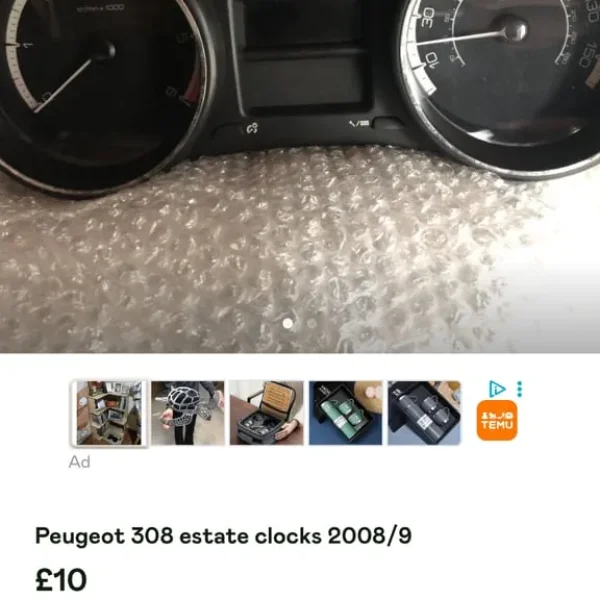 Peugeot 308 clock