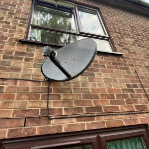 Sky dish with bracket removed