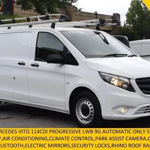 2021 Mercedes-Benz Vito 114 Progressive LWB 9G Auto – 56k miles, white, sat nav, aircon
