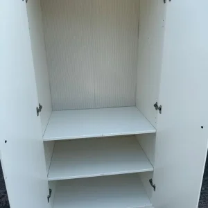 White 2-door wardrobe 75cm x 50cm x 174cm - Image 6