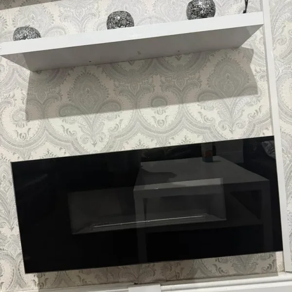 Focal point fire, flueless gas heater