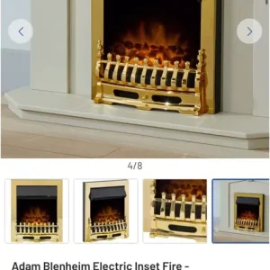 Electric Fireplace Brass M34