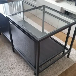 Glass 2-part coffee table - Image 2