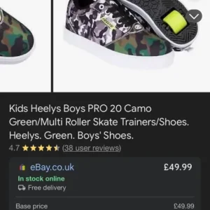 Heelies size 2 to 3