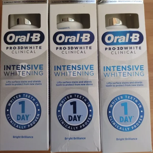 Oral B Intensive 1 Day Whitening Toothpaste – 3 Tubes