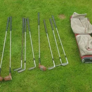 Vintage Antique Golf Clubs & Bag (Some Hickory) Scottish Donaldsons Goodwillie Sayers Woods - Image 2