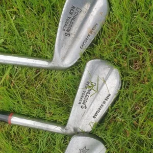Vintage Antique Golf Clubs & Bag (Some Hickory) Scottish Donaldsons Goodwillie Sayers Woods