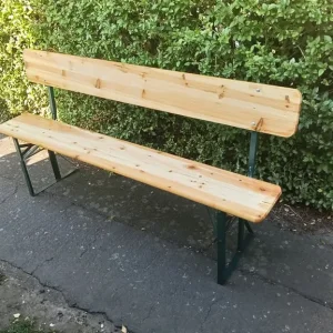Two folding benches with backrests - Image 2
