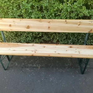 Two folding benches with backrests - Image 3