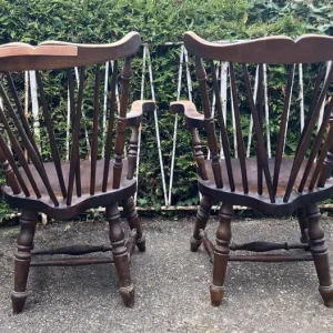 Wood Dining Chairs x 2 - Image 2