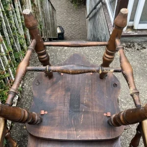 Wood Dining Chairs x 2 - Image 4