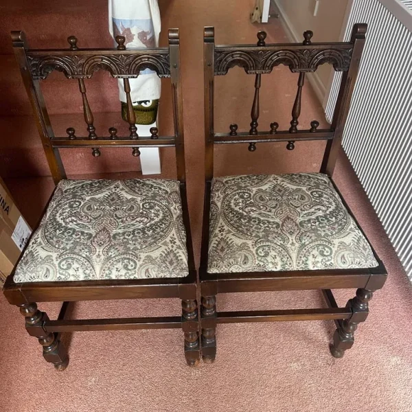Dark oak chairs