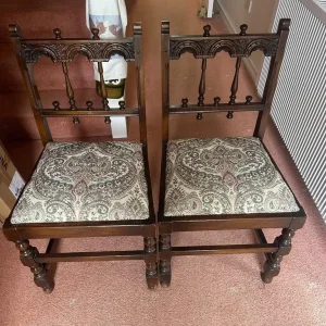 Dark oak chairs