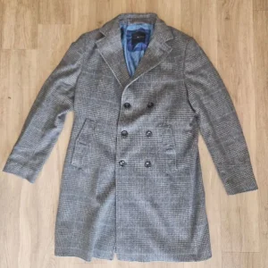 Tommy Hilfiger Men's Glen Check Wool Blend Overcoat
