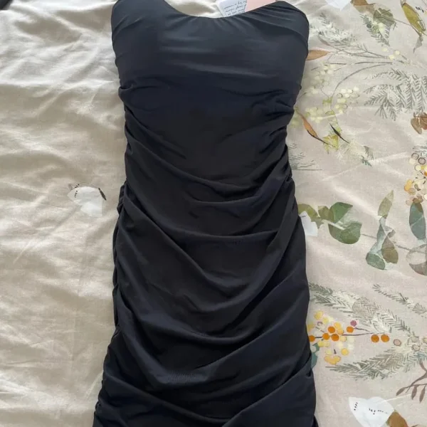 Women’s black oh polly ruched bandeau mini dress