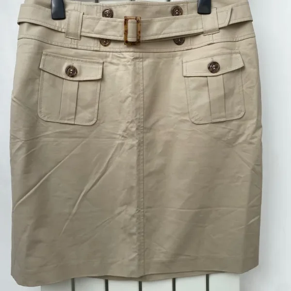Stone Belted Midi Skirt