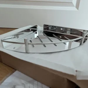 2 x Chrome Bathroom Shower Corner Shelves - Image 3
