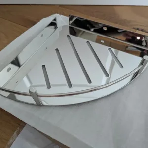2 x Chrome Bathroom Shower Corner Shelves - Image 4