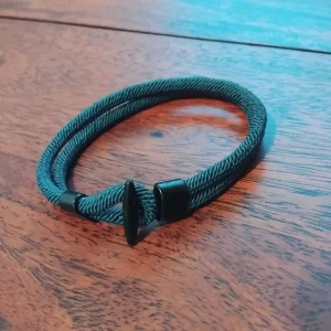Men’s Bracelet Set – Leather & Rope – Adjustable - Image 3