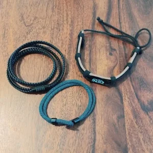 Men’s Bracelet Set – Leather & Rope – Adjustable