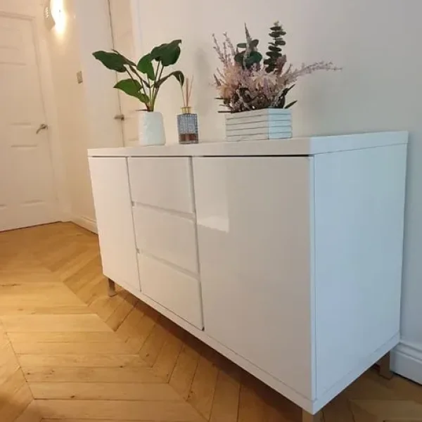 White gloss sideboard