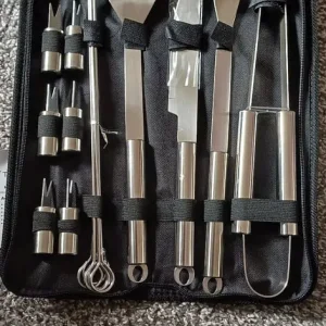 Stainless steel barbecue set