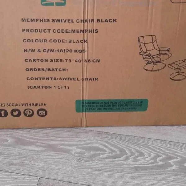 Chair with footstool