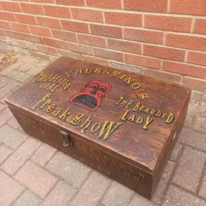 Antique Pine Trunk with Hand-Painted Details - Image 3