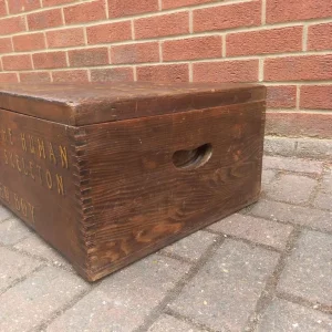 Antique Pine Trunk with Hand-Painted Details - Image 6