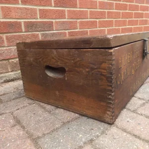 Antique Pine Trunk with Hand-Painted Details - Image 7