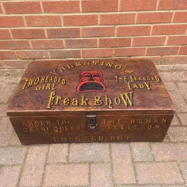 Antique Pine Trunk with Hand-Painted Details