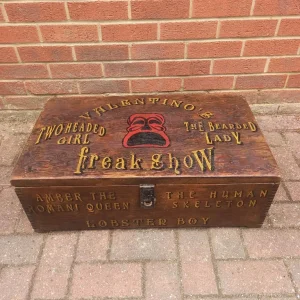 Antique Pine Trunk with Hand-Painted Details