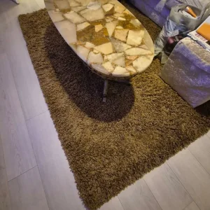 Antique marble table with gold legs - Image 2
