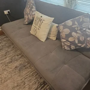 Grey sofa bed with click clack mechanism - Image 2