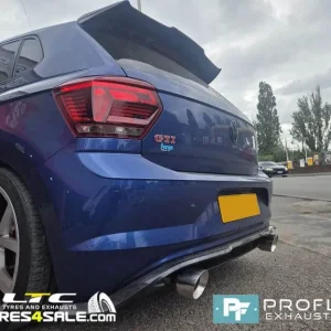 VW Golf GTi Custom Exhaust Back Box Delete with TX026 Tailpipes - Image 3