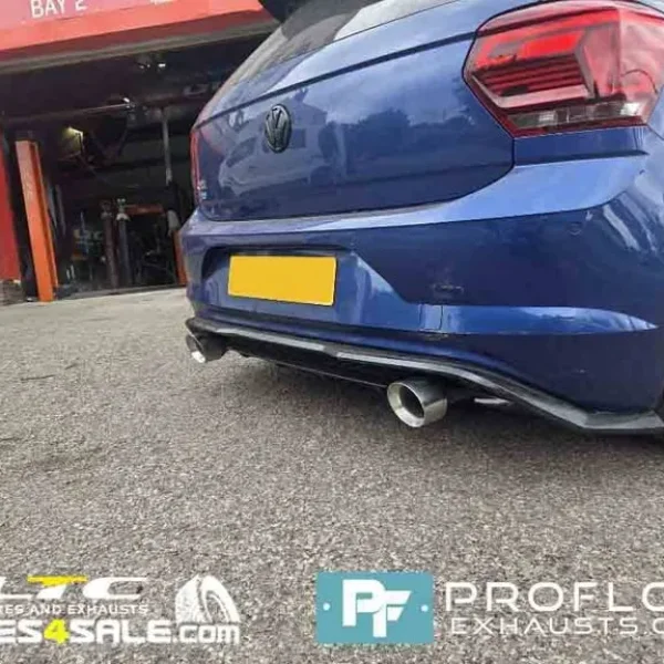 VW Golf GTi Custom Exhaust Back Box Delete with TX026 Tailpipes