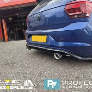 VW Golf GTi Custom Exhaust Back Box Delete with TX026 Tailpipes