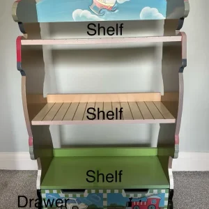 Children’s vehicle themed book case