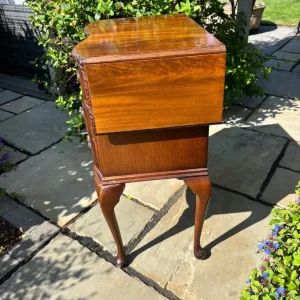 Drop leaf 3 drawer side table - Image 4