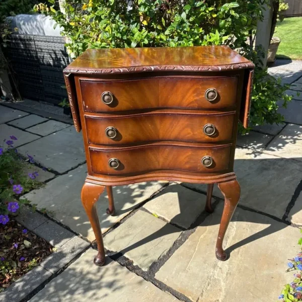 Drop leaf 3 drawer side table
