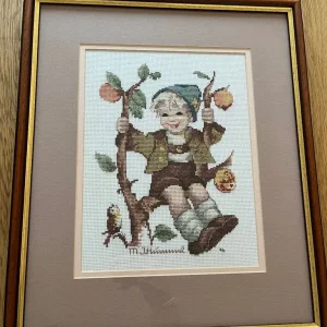 Framed cross-stitch Hummel