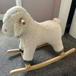 Wooden rocking sheep