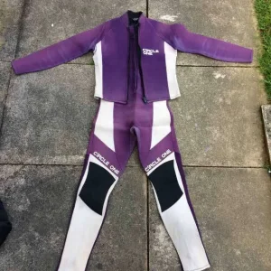 Circle One 3mm long john & jacket wetsuit – Size L Retro Purple fancy dress