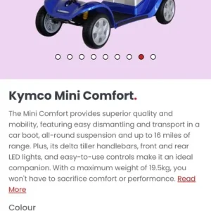 Kymco Midi Comfort Mobility Scooter